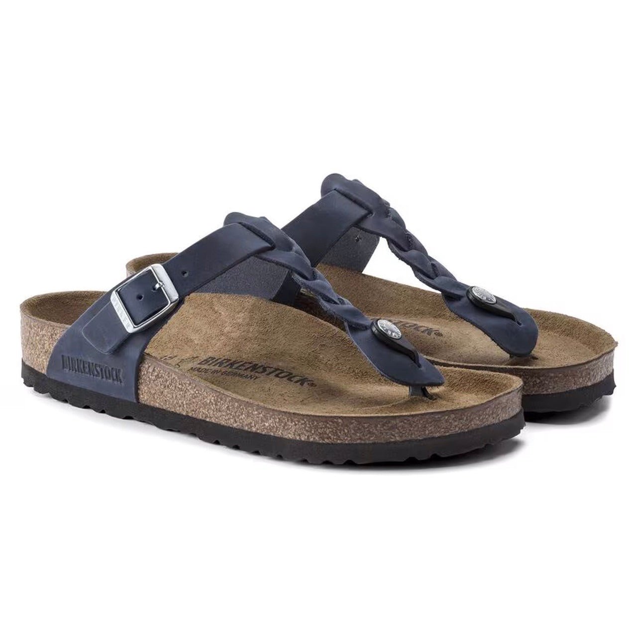 Gizeh Braided | Oiled Leather | Navy