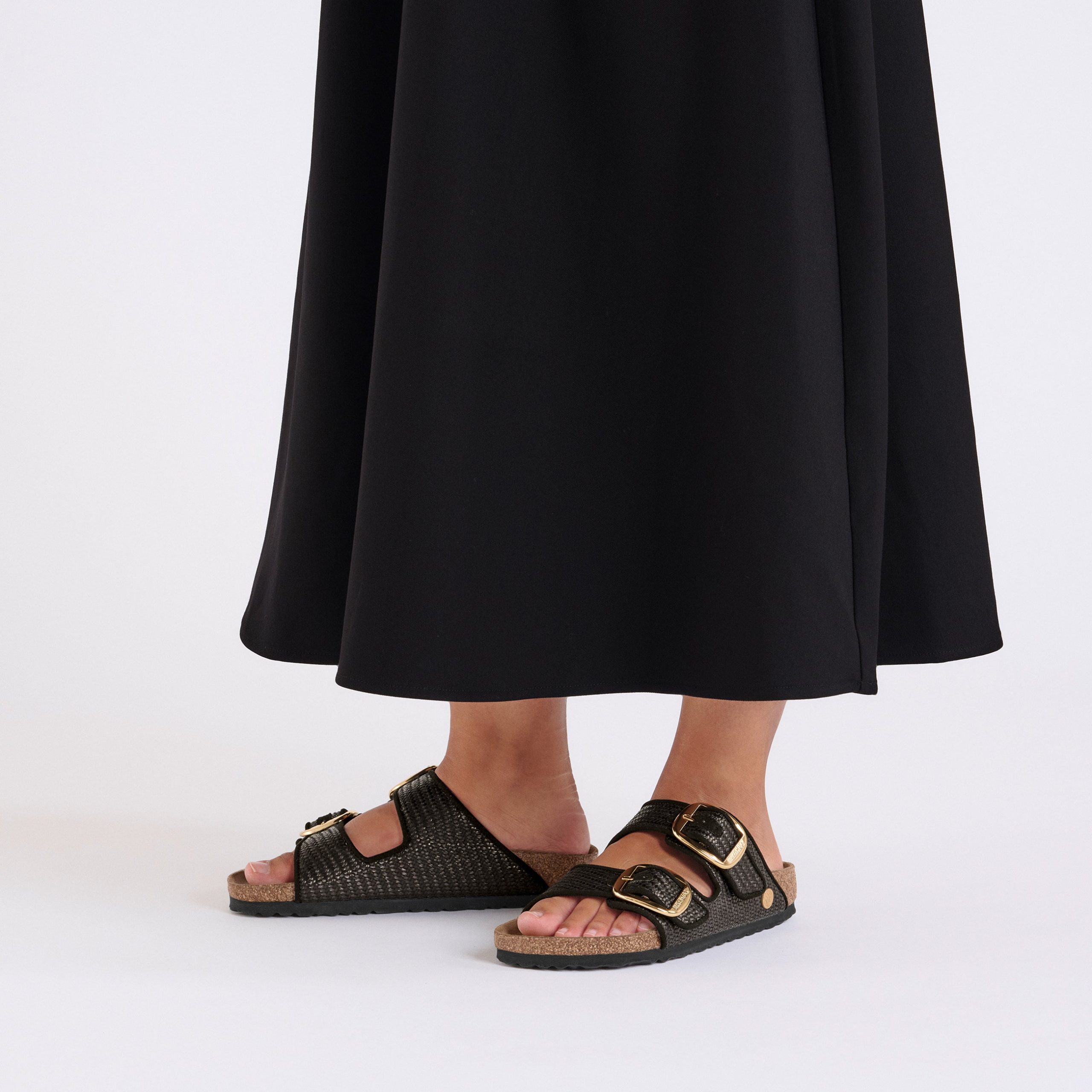 Arizona Big Buckle Raffia Black Textile - Image 4