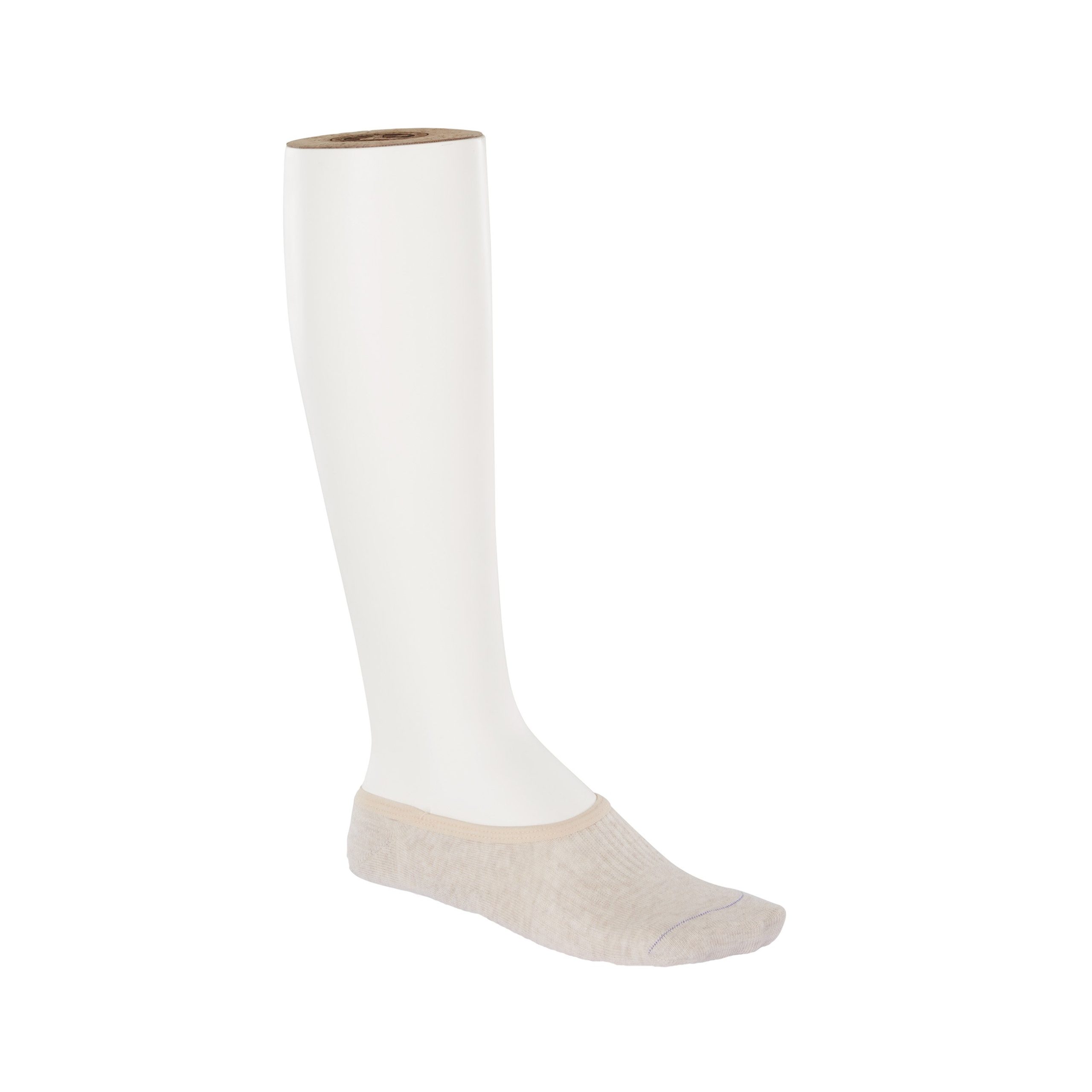 Cotton Sole Invisible Womens Socks Beige