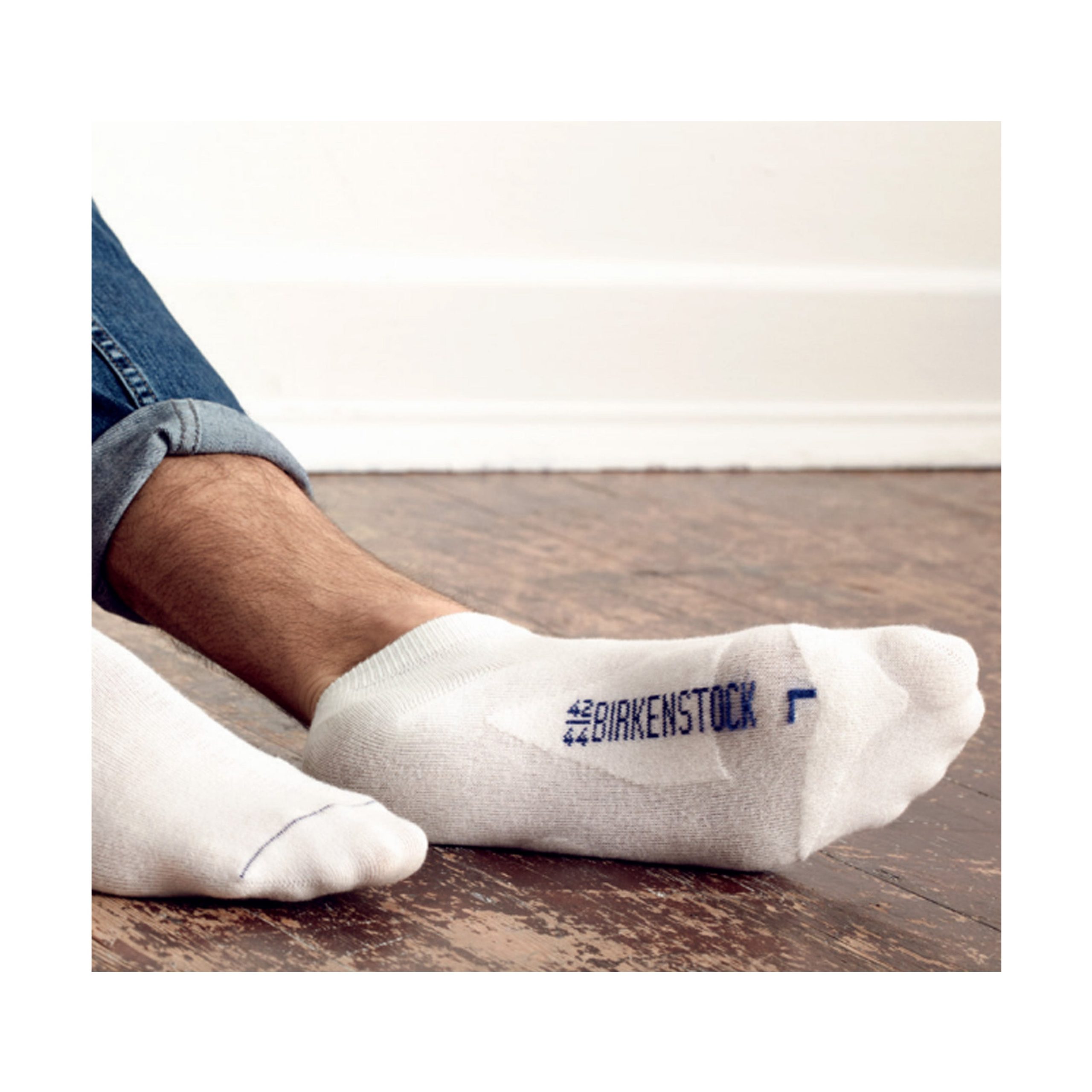 Cotton Sole Sneaker Socks Mens 2-Pack White - Image 2