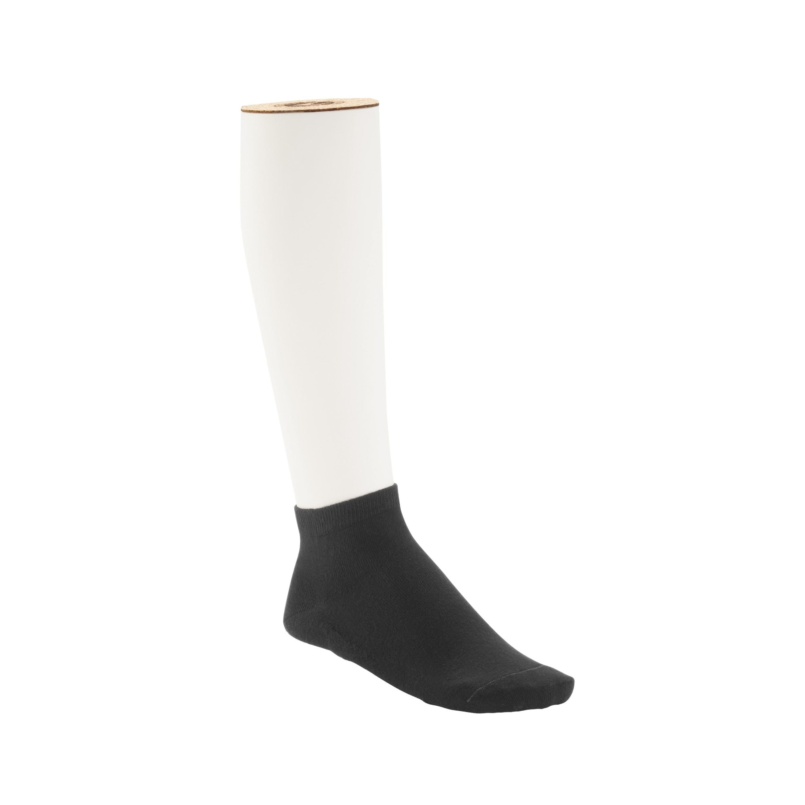 Cotton Sole Sneaker Socks Womens 2-Pack Black