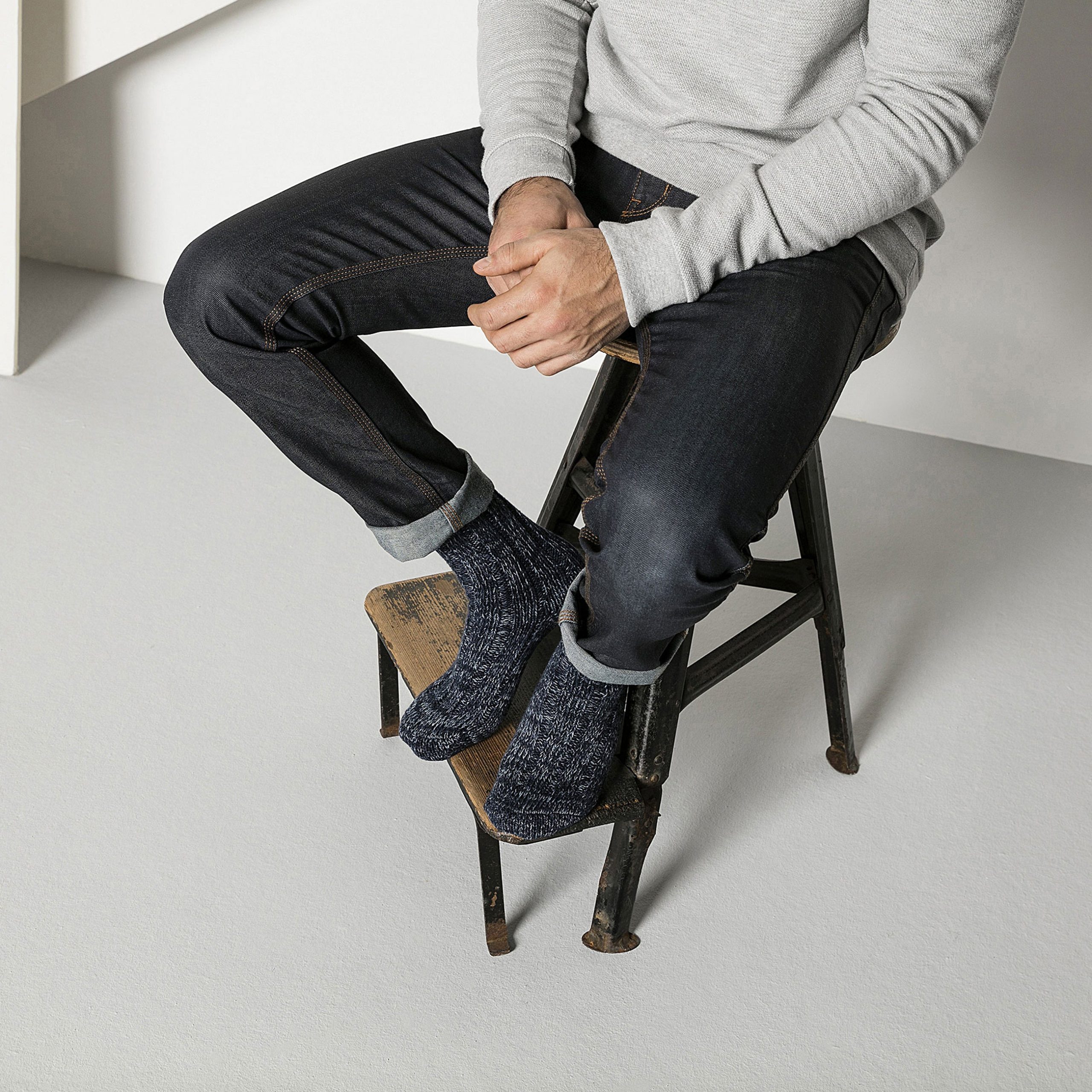 Cotton Twist Mens Socks Blue - Image 4