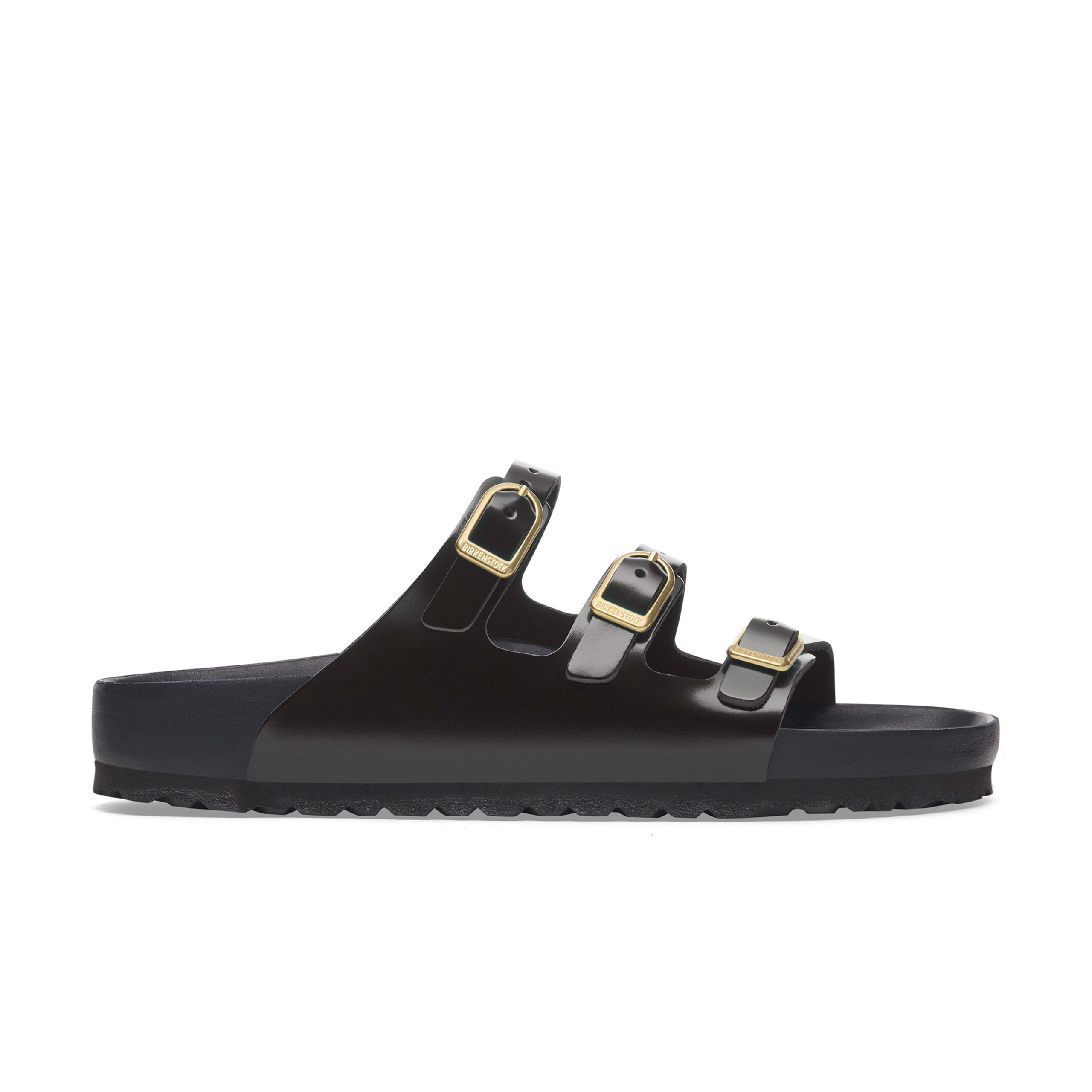 Florida D-Buckle Exquisite High Shine Black Natural Leather Patent - Image 2