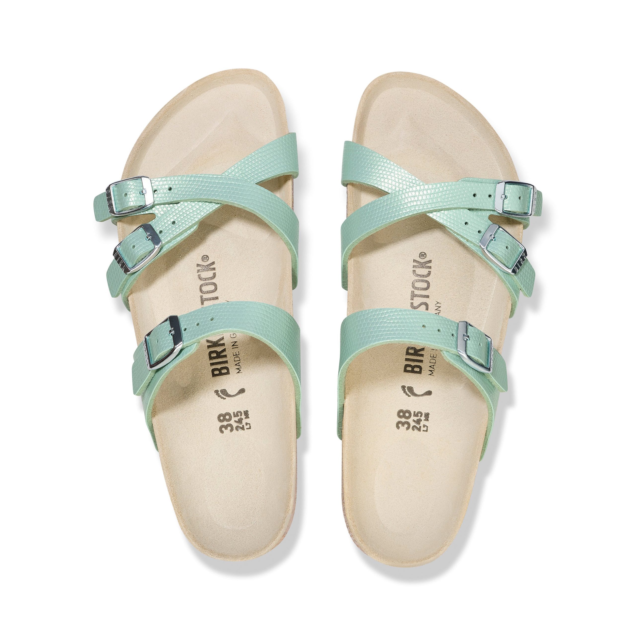 Franca Shiny Embossed Surf Green Embossed Birko-Flor - Image 3