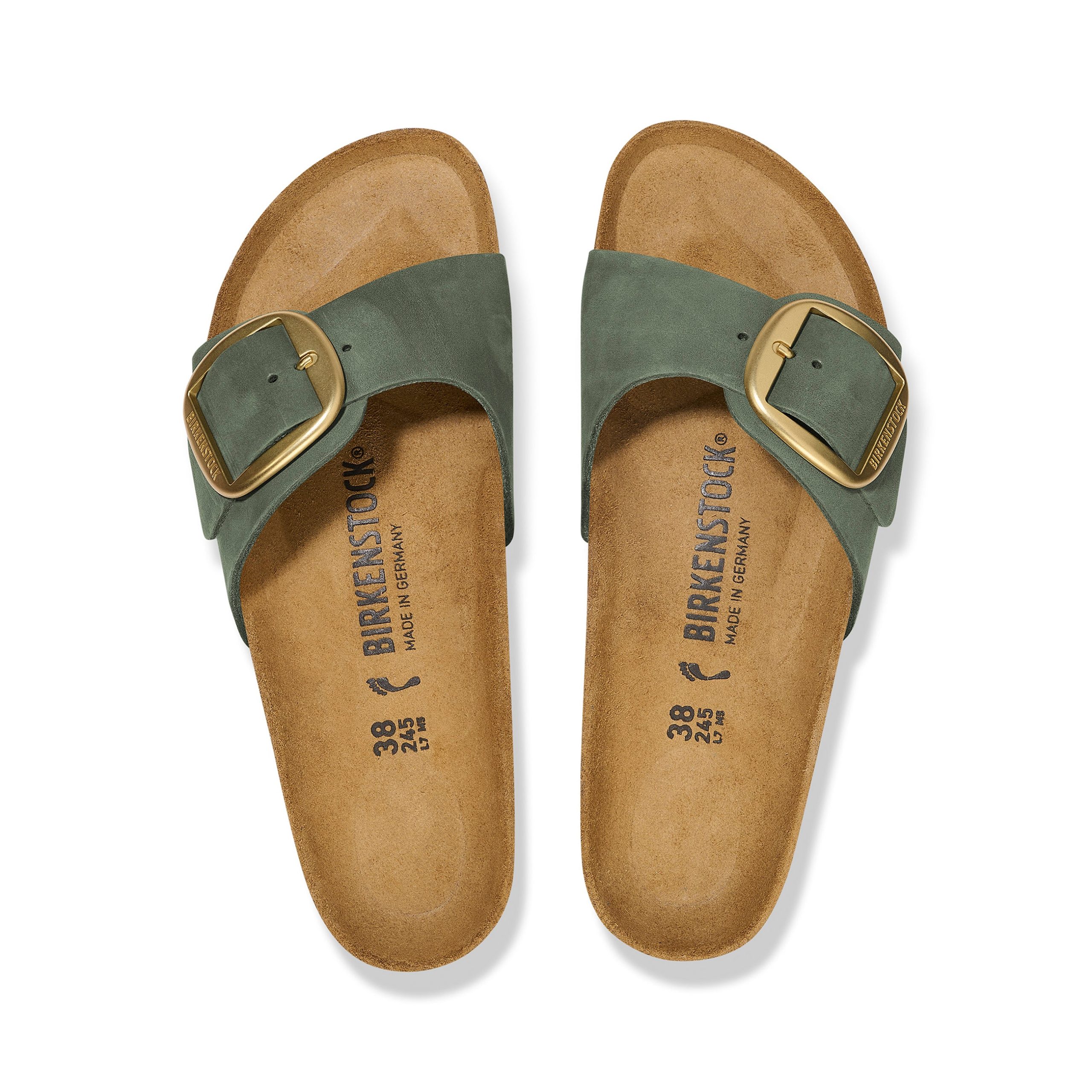 Madrid Big Buckle Thyme Nubuck Leather - Image 3