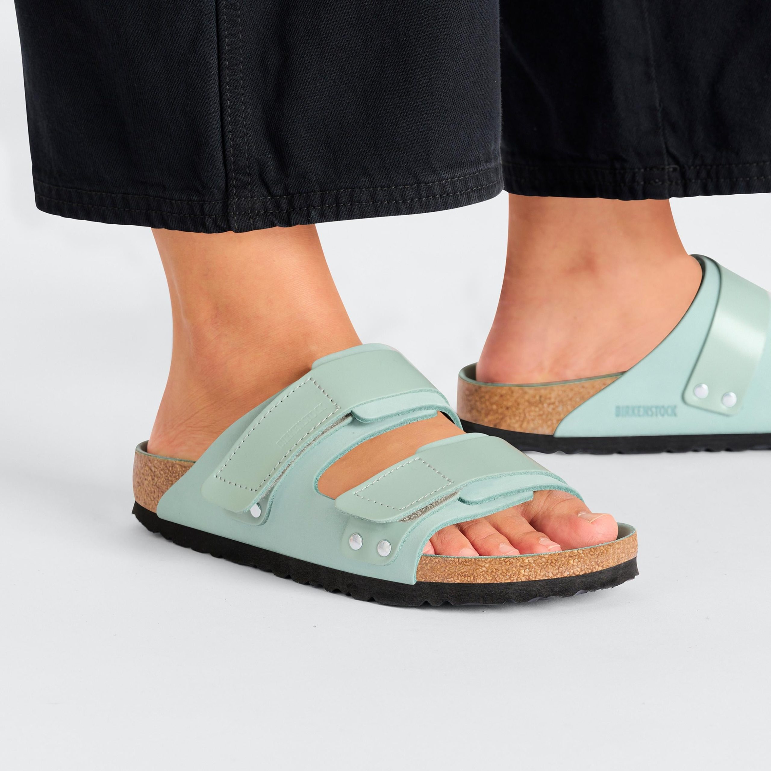 Uji High Shine Surf Green Nubuck Leather - Image 6